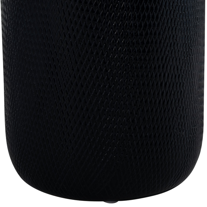 Ceramic 10\" Grooved Vase - Navy Blue