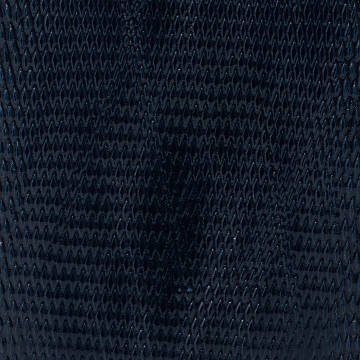 Ceramic 12\" Squared Groove Vase - Navy Blue