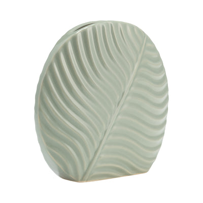 Ceramic 7" Round Botanical Vase - Cucumber|Vase rond de 7 po en céramique à motif botanique - concombre