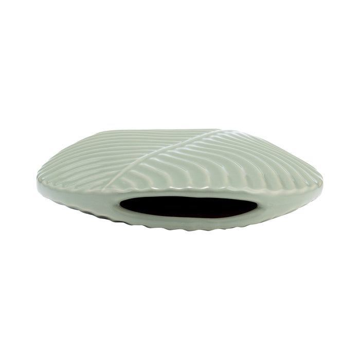 Ceramic 7\" Round Botanical Vase - Cucumber