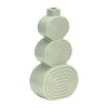Ceramic 12\" Stacked Circles Vase - Cucumber