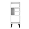 Manhattan Comfort Warren Mid-High Bookcase with 5 Shelves - White
