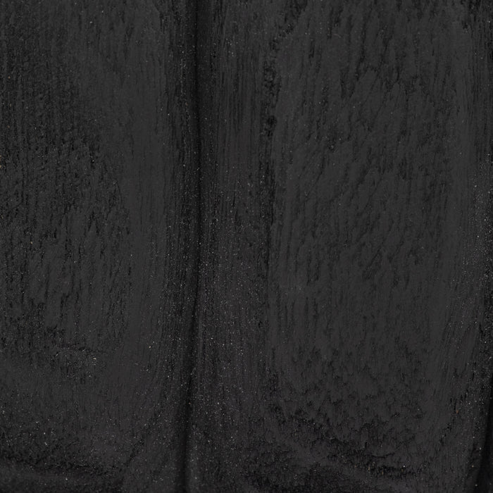 Wood 9\" Scalloped Bowl - Black