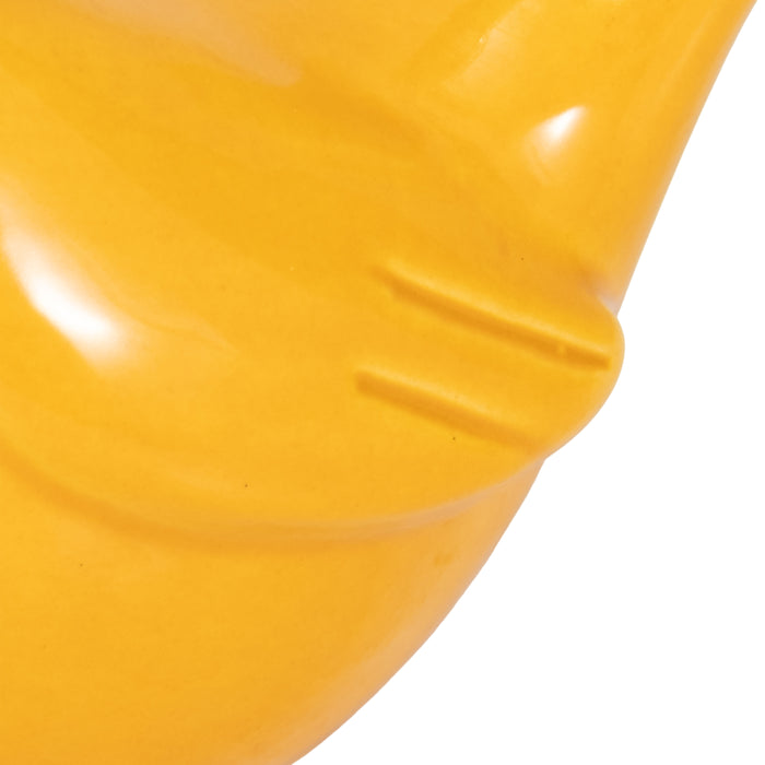 Ceramic 5\" Side View Bird - Mustard