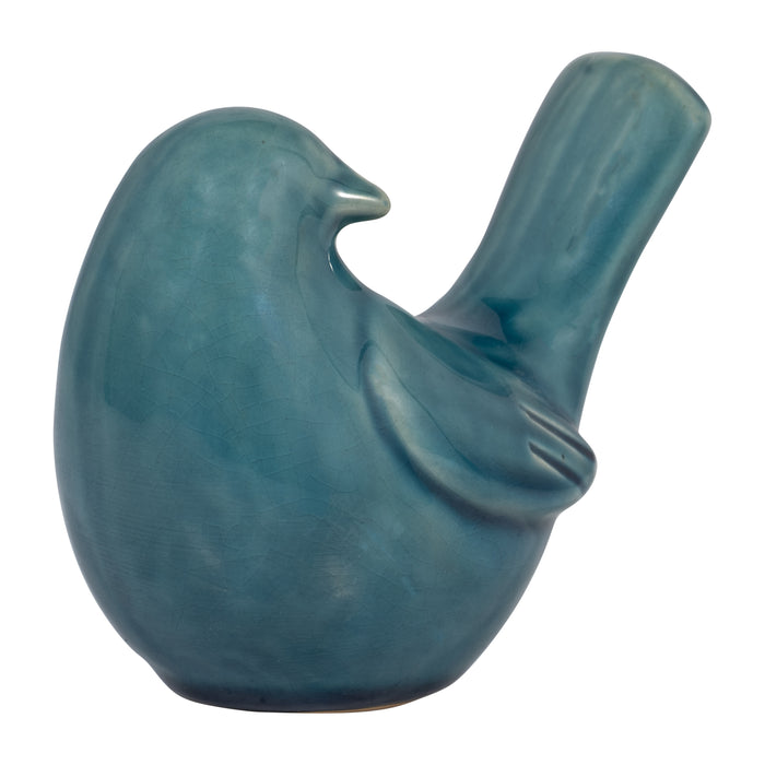 Ceramic 5\" Side View Bird - Blue
