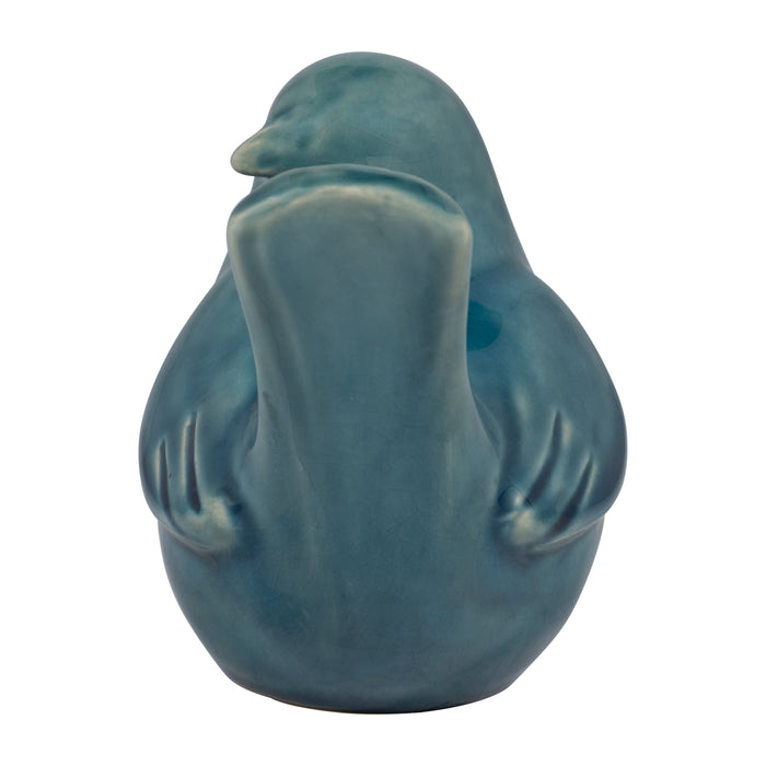 Ceramic 5\" Side View Bird - Blue