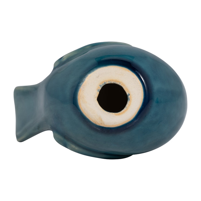 Ceramic 5\" Side View Bird - Blue
