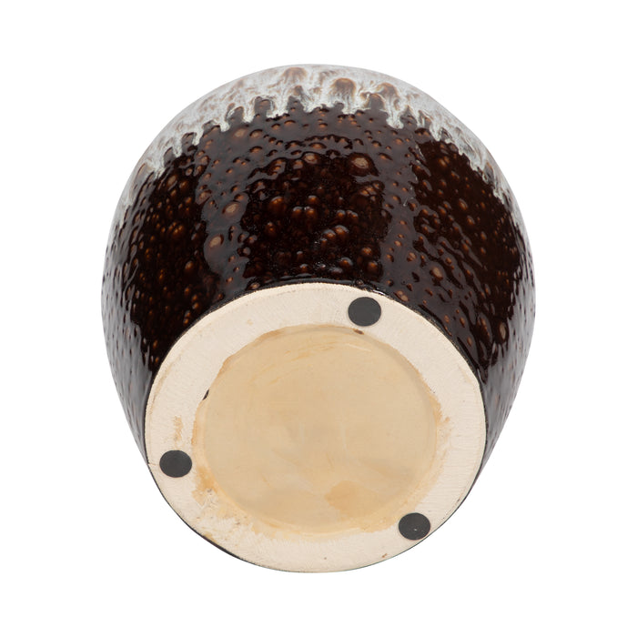 Clay 11\" Ombre Reactive Vase - Brown and White