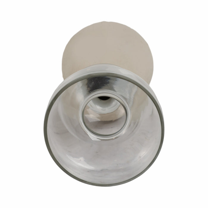 Ecomix Glass 9\" Vase - Ivory
