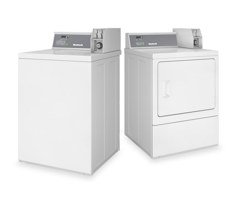 Huebsch® Coin Drop Top Load Washer and Electric Dryer – White