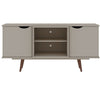 Manhattan Comfort Hampton 53.54\" TV Stand with 4 Shelves & Solid Wood Legs - White