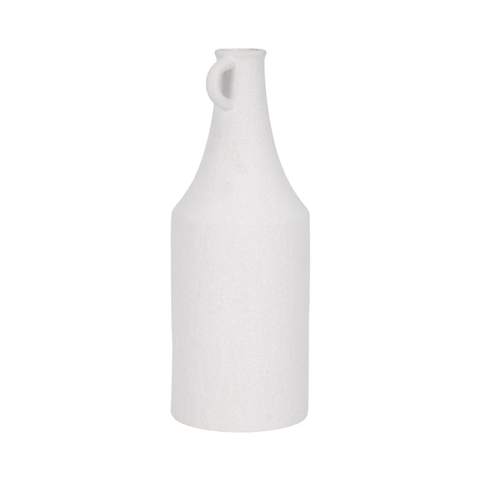 Dolomite 16\" Rough Textured Bottle Vase - White