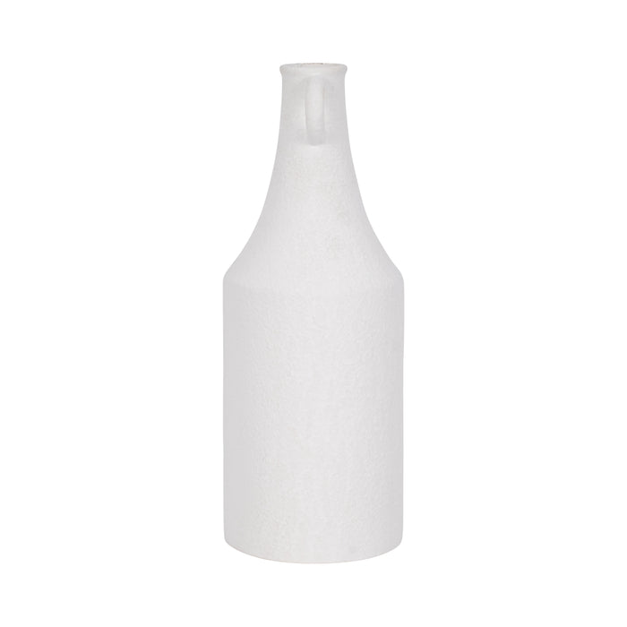 Dolomite 16\" Rough Textured Bottle Vase - White
