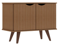 Manhattan Comfort Hampton 2-Shelf Accent Cabinet with Solid Wood Legs - Maple Cream