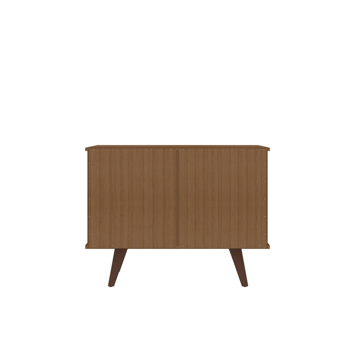 Manhattan Comfort Hampton 2-Shelf Accent Cabinet with Solid Wood Legs - Maple Cream