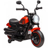 Aosom Kids Motorcycle, 6v Electric Motorcycle With Training Wheels, Foot Pedal, Headlight, Music, Forward/reverse, Single-button Start, Toddler Ride On Toy For 18+ Months, Red