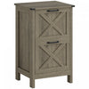 HOMCOM File Cabinet with 2 Drawers Filing Cabinet for A4 Letter, Grey Wash