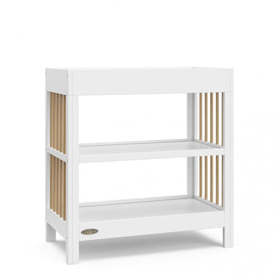 Graco Teddi Changing Table with Water-Resistant Changing Pad - White/Driftwood