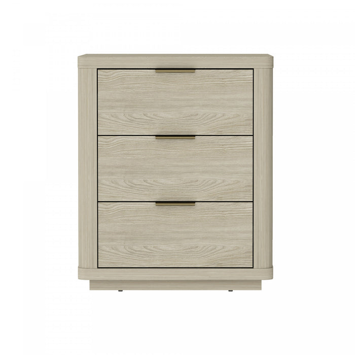 Evelyn Modern 20\" Nightstand in Natural (3-Drawer)