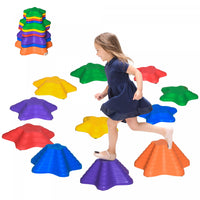 Outsunny 11pcs Larger Size Balance Stepping Stones For Kids With Non-slip Bottom, Stackable Obstacle