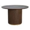 Cove 47.25\" Round Pedestal Dining Table for 4-5 People, Brown