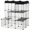Pawhut 40 Panels Small Animal Cage, Pet Playpen With Doors, Kitten Cage, Portable Metal Wire Yard Fo|Pawhut Parc Pour Animaux De Compagnie Diy Petit Animal Cage Cloture Avec Rampe De Porte Accessoires