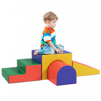 Qaba Foam Climbing Blocks For Toddlers, Kids Modular Play Set For Baby Children, Soft Play Equipment