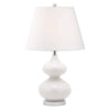 Dainolite Traditional 1 Light Table Lamp White Glass Finish White Shade