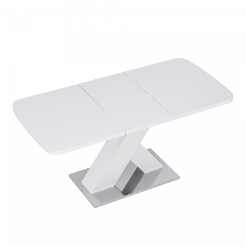 Liam Modern Rectangle Stretchable Dining Table with X-Shape Legs an ...