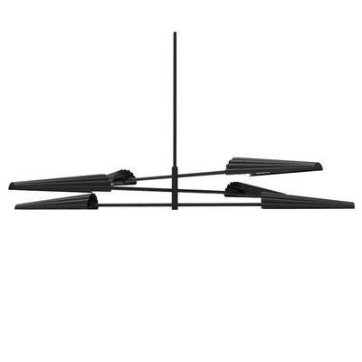 Dainolite Cassie 6 Light 3tier Chandelier Matte Black Lamp|Lustre Cassie de Dainolite à 3 niveaux, avec fini noir mat et 6 ampoules
