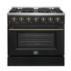 Forno Galiano 36-inch Gas Range in Black, 5.36 cu.ft. - FFSGS6244-36WHT