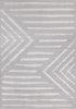Forte Grey White Modern Striped Area Rug - 7'9" x 10'6"|Carpette Forte grise et blanche à motif de rayures modernes - 7 pi 9 po x 10 pi 6 po