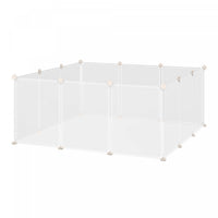 Pawhut Pet Puppy Dog Playpen, Portable Diy Catio Small Animal Cage For Bunny Chinchilla Guinea Pig I