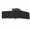 Dainolite Seren 3 Light Semi-flush Mount Matte Black Black Shade Lamp