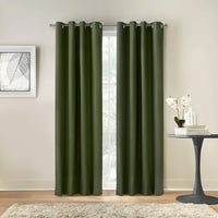 Thermaplus Alpine Olive Blackout Grommet Curtain Panel - 52 x 108