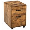 Homcom 2 Drawers Filing Cabinet With Hanging Rail