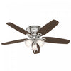 Builder Low Profile Ceiling Fan with Light Fixture - Grey
