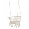 Outsunny Hanging Hammock Chair, Cotton Rope Porch Hammock Swing With Metal Frame And Cushion, Large Macrame Seat For Patio, Garden, Bedroom, Living Room, Cream White