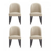 Hillman Modern Wood Upholstered Dining Chair in Sand - Set of 4