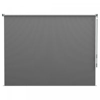 Outsunny Outdoor Roller Shade, 8' X 6' Patio Door Blinds, Light Grey