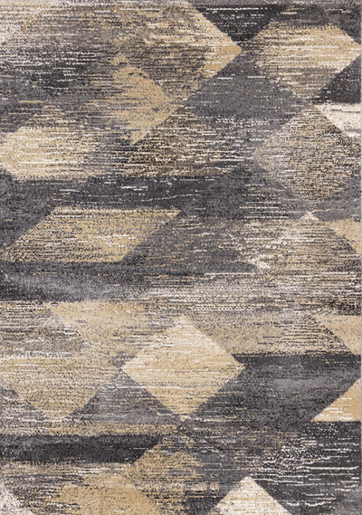 Dayton Grey Beige White Distressed Diamond Pattern Rug, 6'7" x 9'10" Indoor Area Rug | Tapis Dayton a motif de losanges vieillis, 6'7" x 9'6"