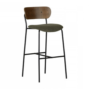 Hype Olive Green Brown Bar Stool – Set of 2