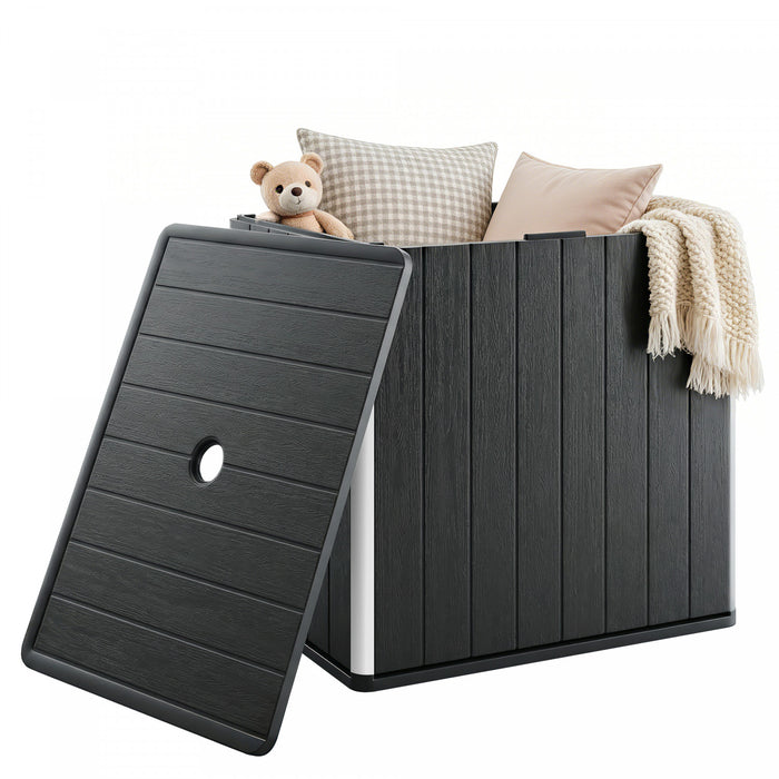 Outsunny Outdoor Storage Box 30 Gallon, Black