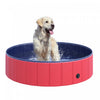 Pawhut Folding Dog Pool Portable Pet Kiddie Swimming Pool, Outdoor/indoor Puppy Bath Tub With Nonslip Bottom For Dogs & Cats, (Φ47\", Red)