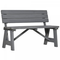 Outsunny Wooden Garden Bench For Outdoor, Grey