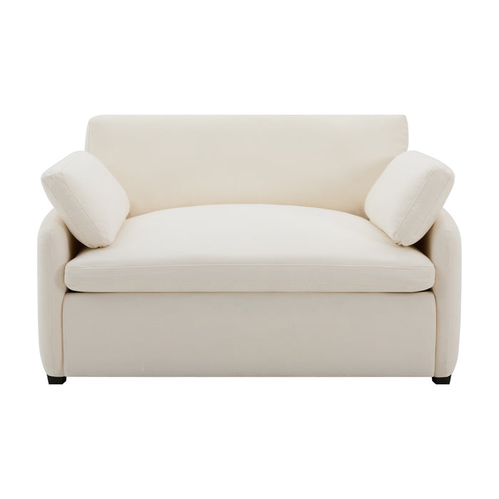 Olivia Oversized Accent Chair with Pillows,White