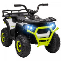 Qaba Kids Atv, 4 Wheeler, 12v Battery Powered Ride-On Electric Vehicle With 4 Spring Suspension Whee