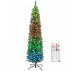 HOMCOM 6ft Christmas Tree with DIY Synchronized LEDs, Xmas Tree, Green