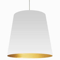 Dainolite Oversized Drum 1 Light Pendant XLarge White/Gold Shade Lamp