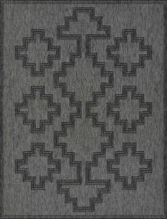 Esina Transitional 5'3\" x 7'0\" Area Rug in Grey Indoor Area Rug